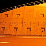 Bleferendum, grafiti, april 2004