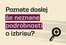 Poziv obiskovalcem, da prispevajo doslej neznane informacije o izbrisu