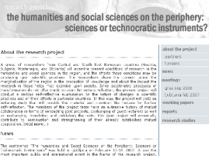 snapshot of 'Humanities' website