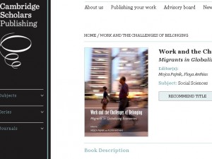 Nova publikacija  “Work and the Challenges of Belonging”