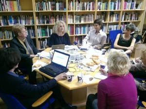 Pogovor projektne skupine OPENN z novinarkami o vstopanju žensk v politiko