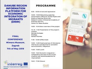 Final conference of the project on integration of migrants – DRIM