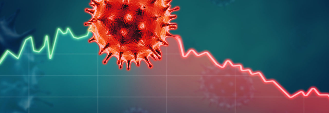 Coronavirus economic impact concept image