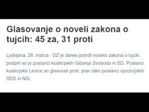 MI za enakost: Izjava o izglasovani noveli zakona o tujcih