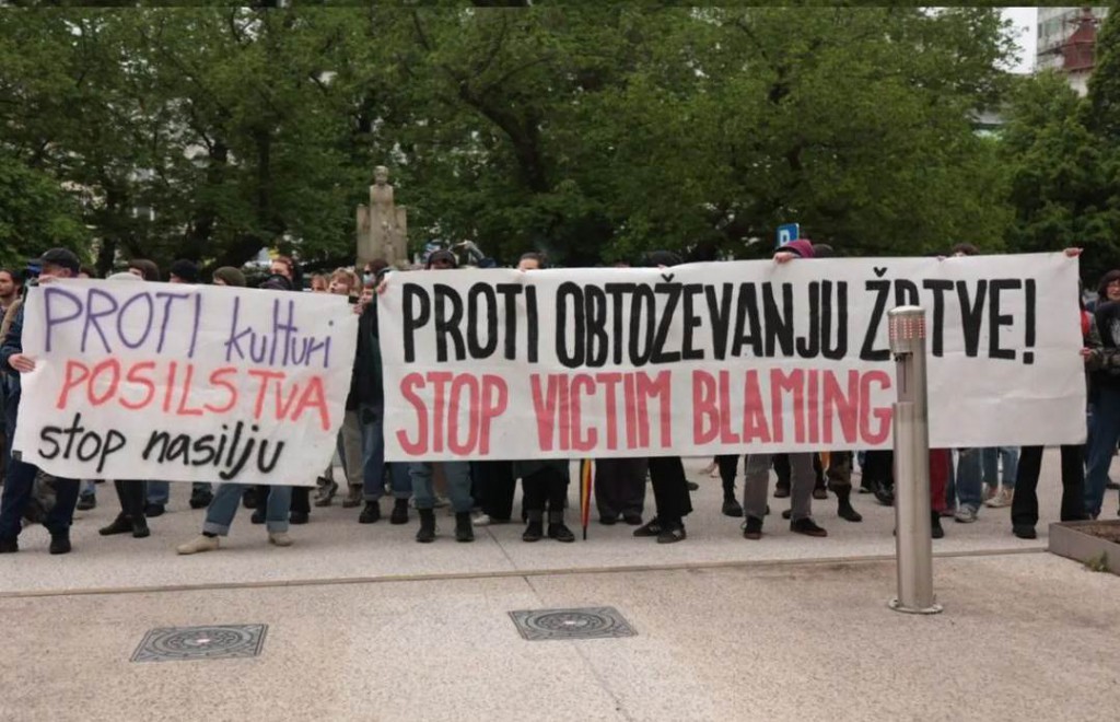 protest proti domžalski peterici posiljevalcev