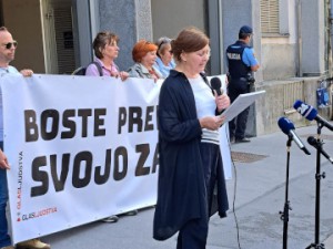 Glas ljudstva: Protest ob prvi obletnici nastopa Golobove vlade
