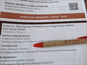 The conference on hate speech