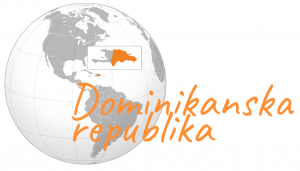 Dominikanska republika globe map 2