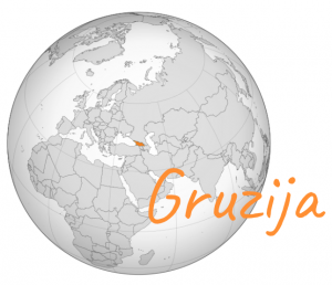 Gruzija globe map