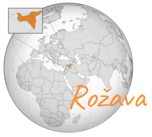 Rojava globe map slo