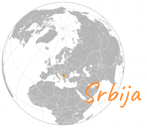 Srbija globe map